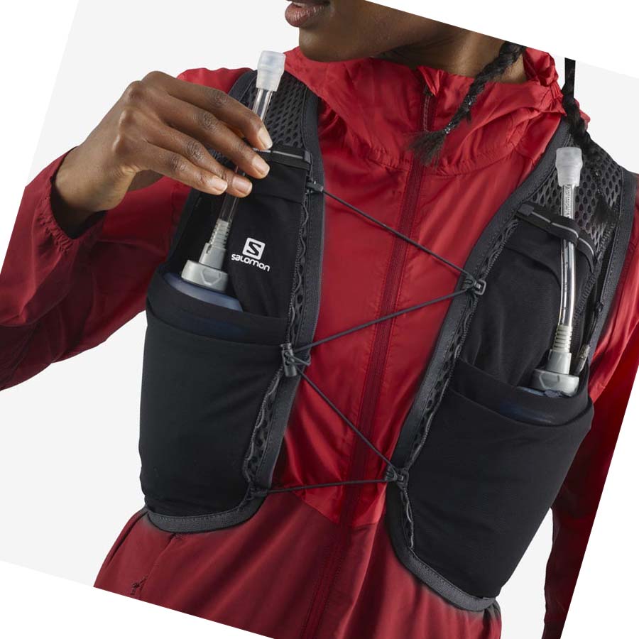 Salomon ACTIVE SKIN 8 Kadın Running Packs Siyah | TR 2278MQZ